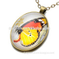 2016 fashion women vintage pendant jewelry glass dome cameo butterfly necklace